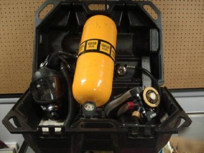 Msa ultralite air mask tank regulator case scba gear 
