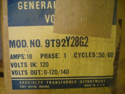 New general electric volt- pac transformer single phase