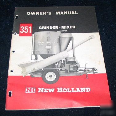 New holland grinder mixer model 351