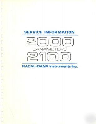 Racal-dana 2000 2100 operation & service manual