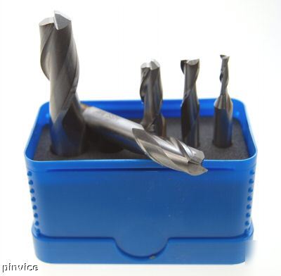 Set of five hss imperial slot drills milling cutters