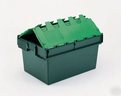 Top quality industrial attached lid container-blue 52L