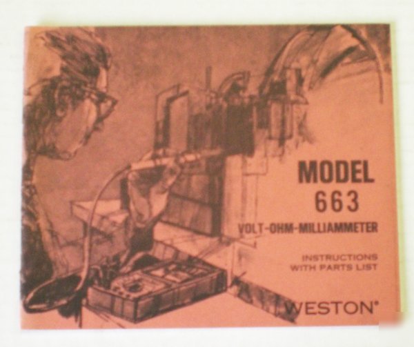 Weston model 663 instruction manual - $5 shipping 