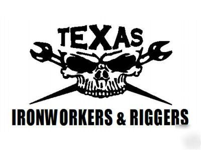 15 ironworker and rigger hard hat decals - add state 