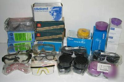 New lot safety goggle/glove/mask/apron cartridge resp