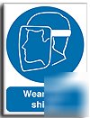 Wear face shield sign-adh.vinyl-200X250MM(ma-047-ae)