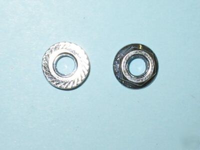 100 serrated flange nuts 1/4-20