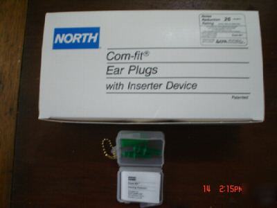 120 pairs of north com-fit ear plugs with inserter
