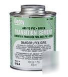 14 cans of oatey abs to pvc transition green cement