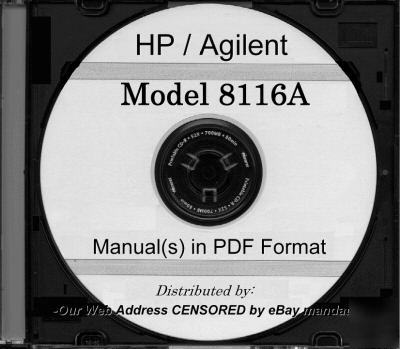 Agilent hp 8116A oper programming & service manual