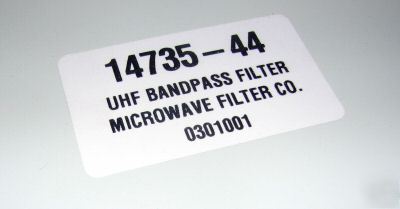 Broadcast channel 44 uhf bandpass filter mfc 14735-44