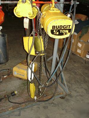 Budgit 1/4 ton electric trolley hoist
