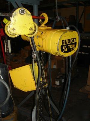 Budgit 1/4 ton electric trolley hoist