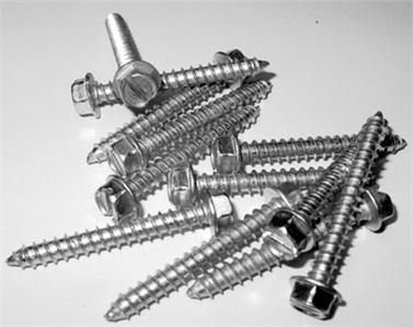 6 x 1 hex slot wash head sheet metal screws 2000