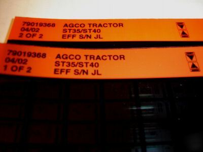 Agco ST35/ST40 tractor parts catalog microfiche