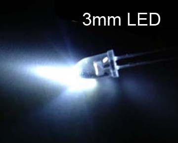 100 3MM 6000MCD led lamp - ultra bright white leds diy