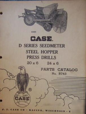 1961 case d series grain drill original parts manual