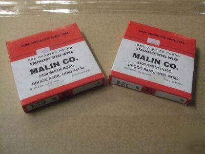 (2) 1/4 lb spools stainless steel wire .024
