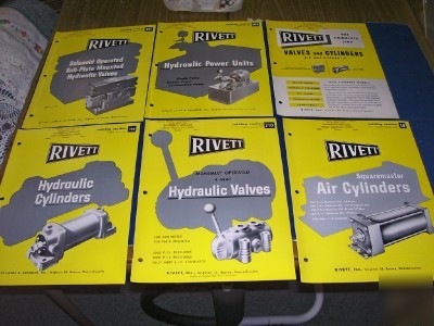 6 vint rivett hydraulic valves cylinders catalogs 1952