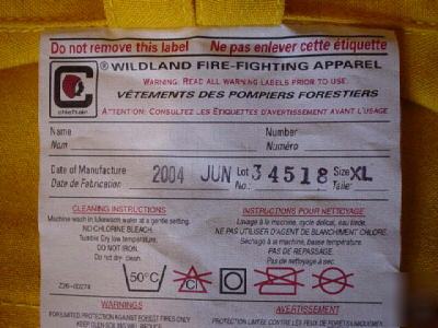 Chieftain wildland firefighting coveralls xl