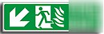Fire exit(rm) down/left sign-s.rigid-600X200(sa-041-rt)