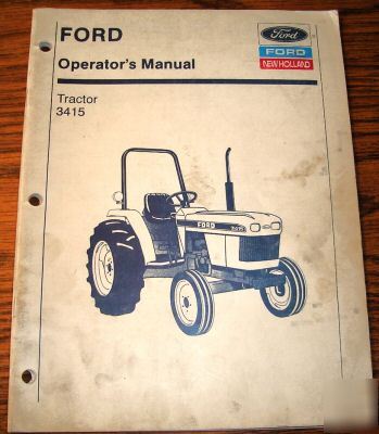 Ford 3415 tractor operator's manual book catalog