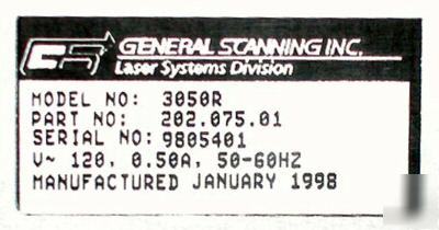 Laser marking system, general scanning inc.