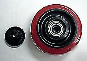 New 3â€x 1 1/4â€ red poly/poly sealed prec. single-bal brg