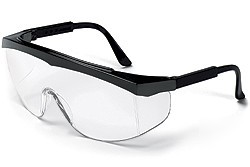 Stratos safety glasses black frame clear lens