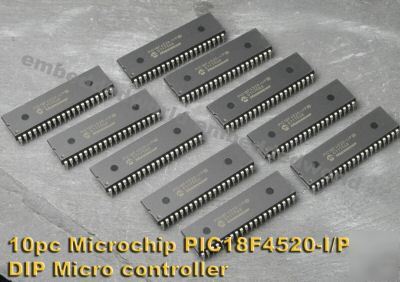 10PC microchip pic PIC18F4520 -i/p dip micro controller