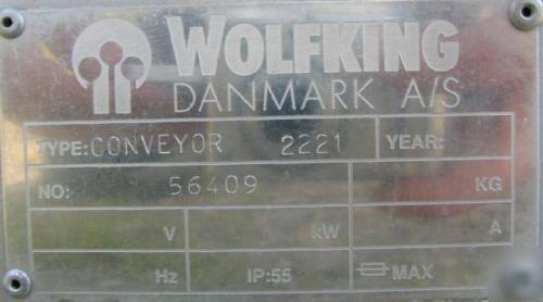 18â€ dia x 16â€™-6â€ long wolfking ss screw conveyor (4722