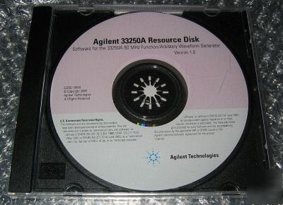 Agilent 33250A software cd benchlink, drivers & manuals