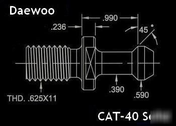 Daewoo cnc cat-40 solid retention knobs
