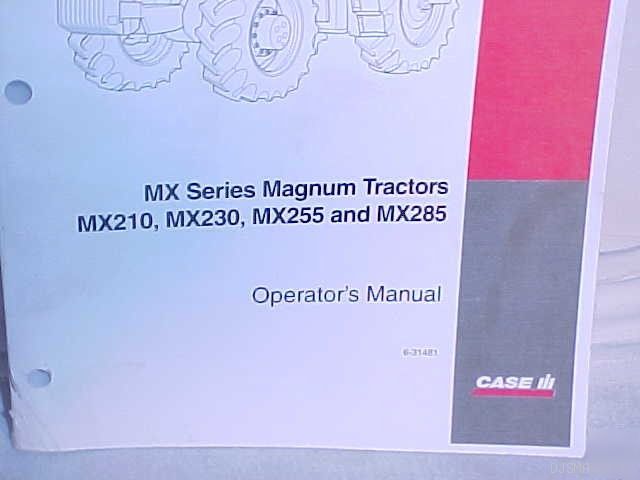Ih case MX210 MX230 MX255 MX285 tractor operator manual