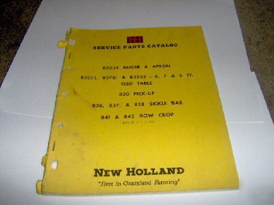 New holland service manual for various attachments