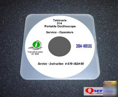 Tektronix tek 314 oscilloscope service - oprs manual cd