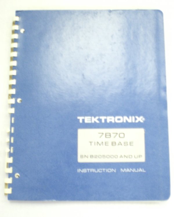 Tektronix 7B70 timebase instruction manual - $5 ship 