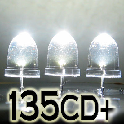 White led set of 10000 super bright 10MM 135000MCD+ f/r