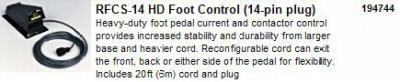 Miller 194744 rfcs-14 hd foot control (14-pin plug)