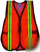 Traffix orange mesh safety vest reflective stripes