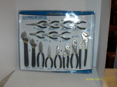 15 piece wrench & pliers set