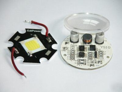 20W cool-white led+star/drive,output 1A/80 degree lens