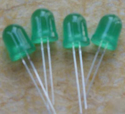 50 x 10MM green diffused led lamp