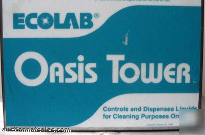 Ecolab oasis tower cleaning supply dispenser commercial