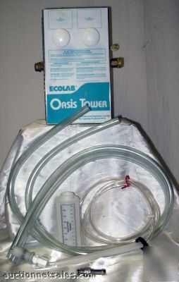 Ecolab oasis tower cleaning supply dispenser commercial