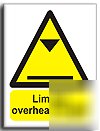 Limit.overhead height sign-s.rigid-200X250MM(wa-107-re)