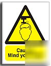 Mind your head sign-semi rigid-200X250MM(wa-123-re)