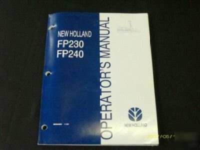 New holland FP230 FP240 forage harvester op manual