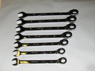 New stanley 7PC jumbo reverse gear wrenchs-sae- 