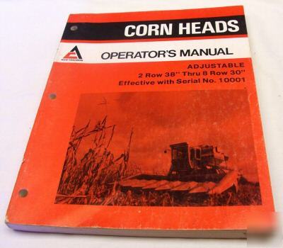 Operator's manual corn heads adjustable allis chalmers